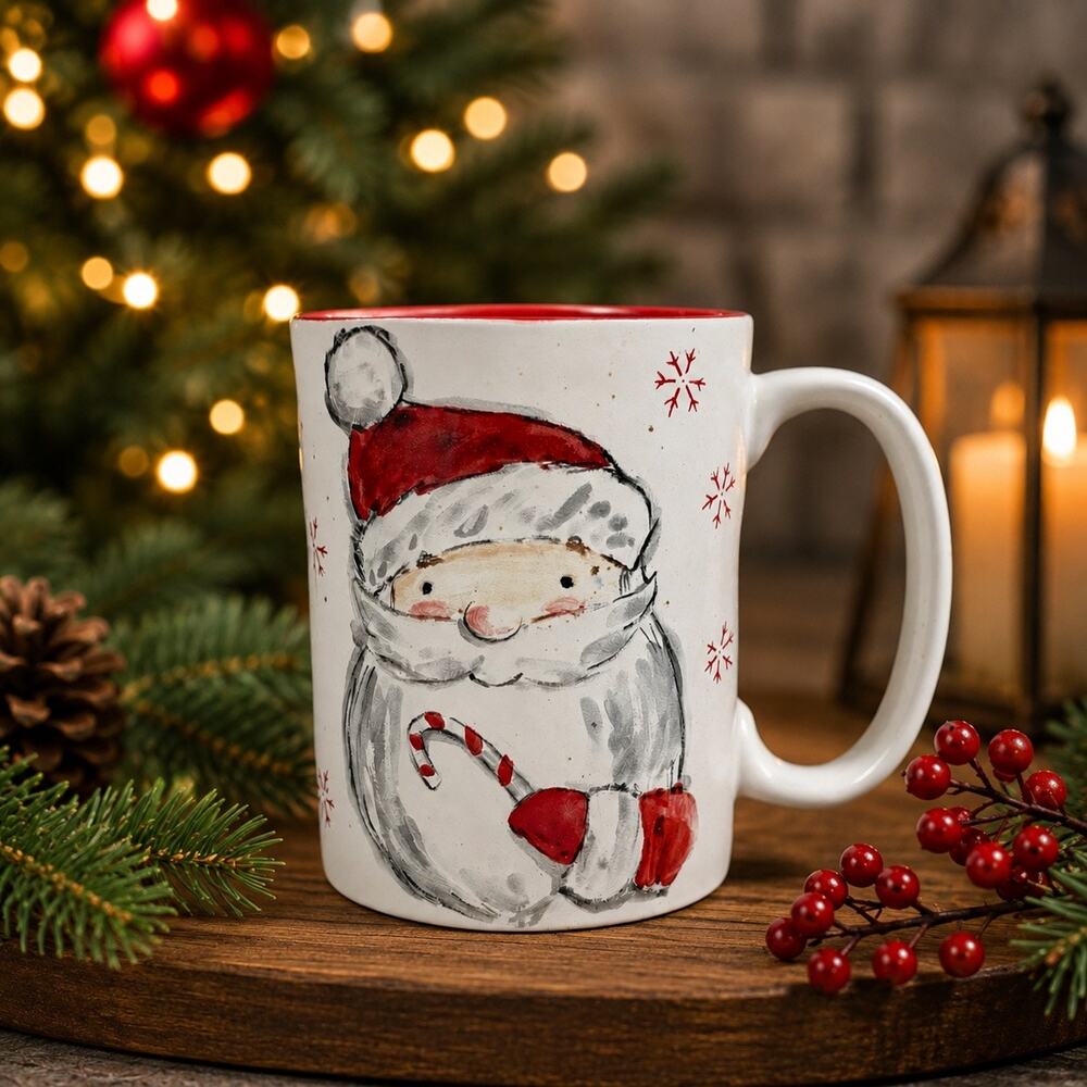 Peppermint & Pine Always Be Jolly Santa Christmas Mug 12 oz
